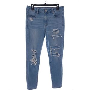 American Eagle Super Stretch X Hi-Rise Distressed Jegging Womens Size 12